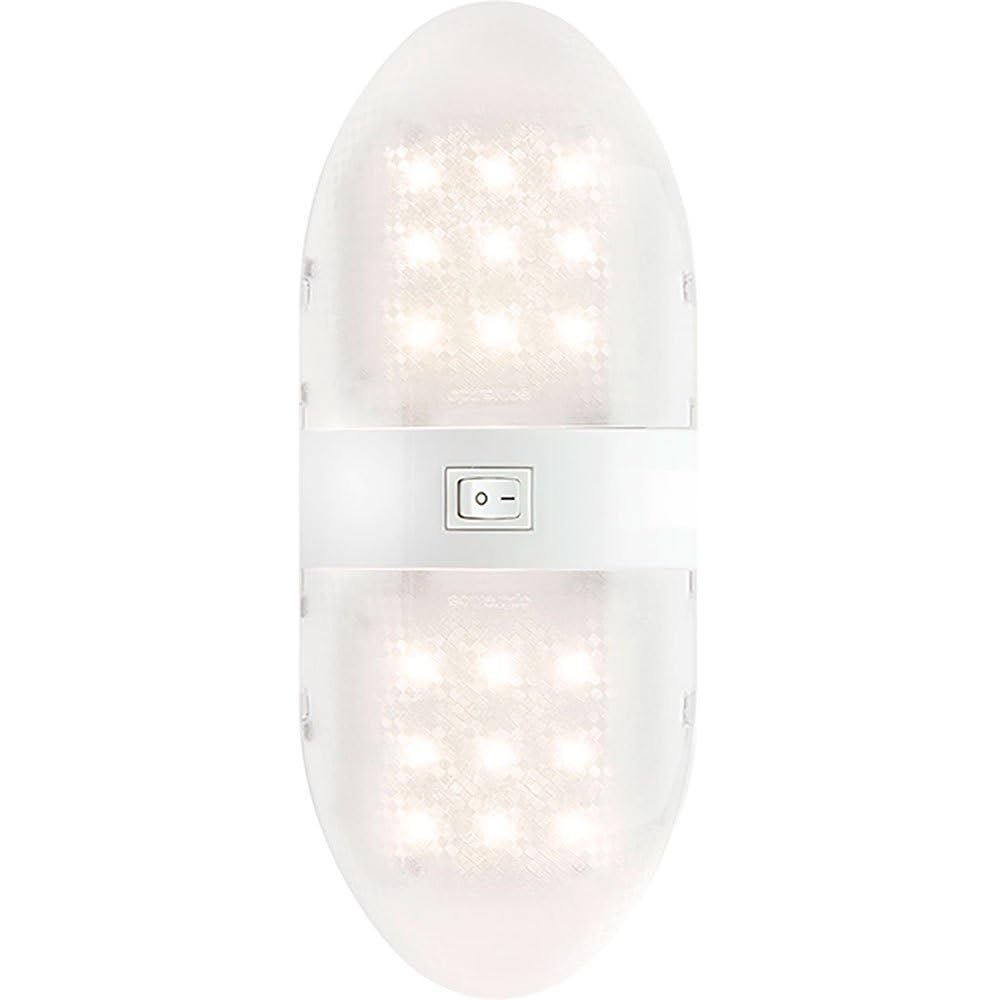 LED SURFACE MOUNT INTERIOR RV LIGHTDOUBLE ON/OFF SWITCH 2 PIECES(TWO LENSE WITH EACH LIGHT)