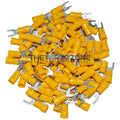 YELLOW VINYL SPADE TERMINAL 12-10 GAUGE #10 PACKAGE OF 100
