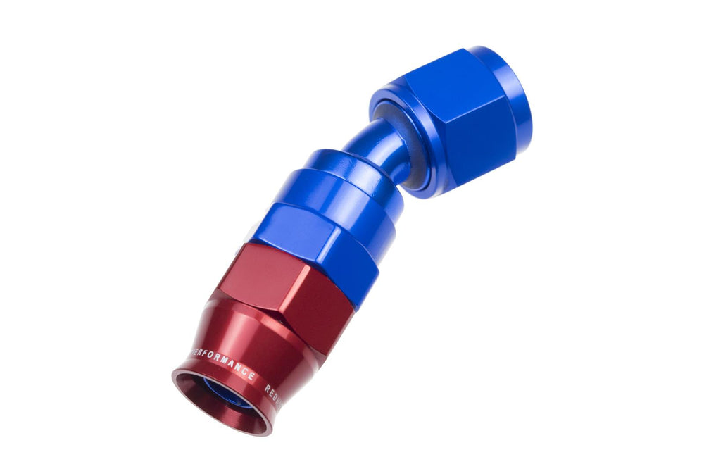 04 AN 30 DEGREE PTFE REUSABLE HOSE END BLUE