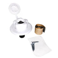 FLUSHER WATER FLANGE W/PLASTIC VALVE POLAR WHITE