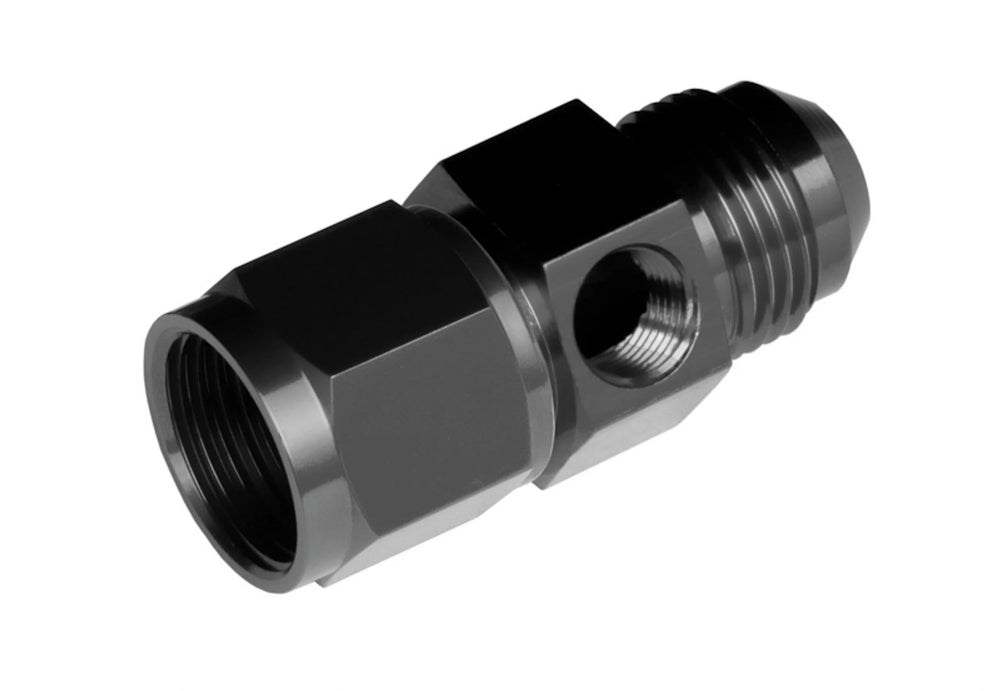 06 MALE TO 06 FEMALE AN/JIC WITH 1/8 NPT IN HEX BLUE