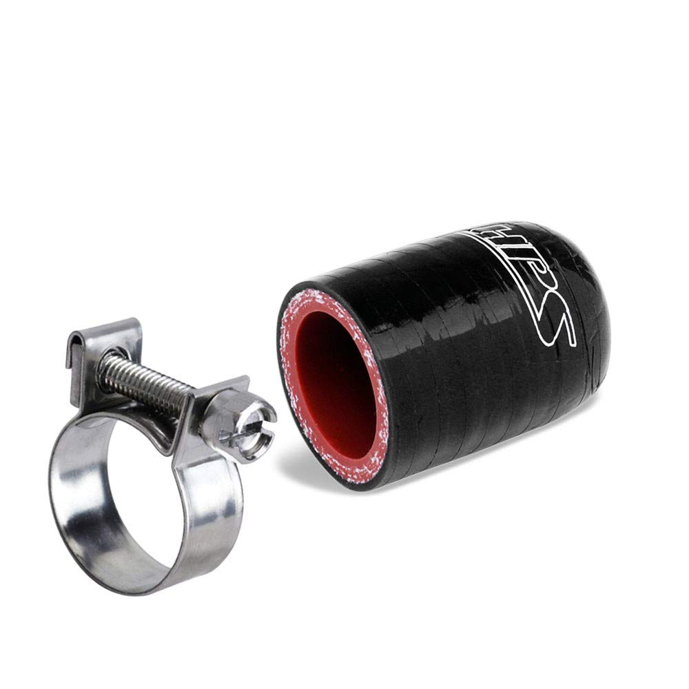 HPS Performance 1/4 High Temperature Reinforced Black Silicone Coolant Cap Bypass Heater 6.5mm
