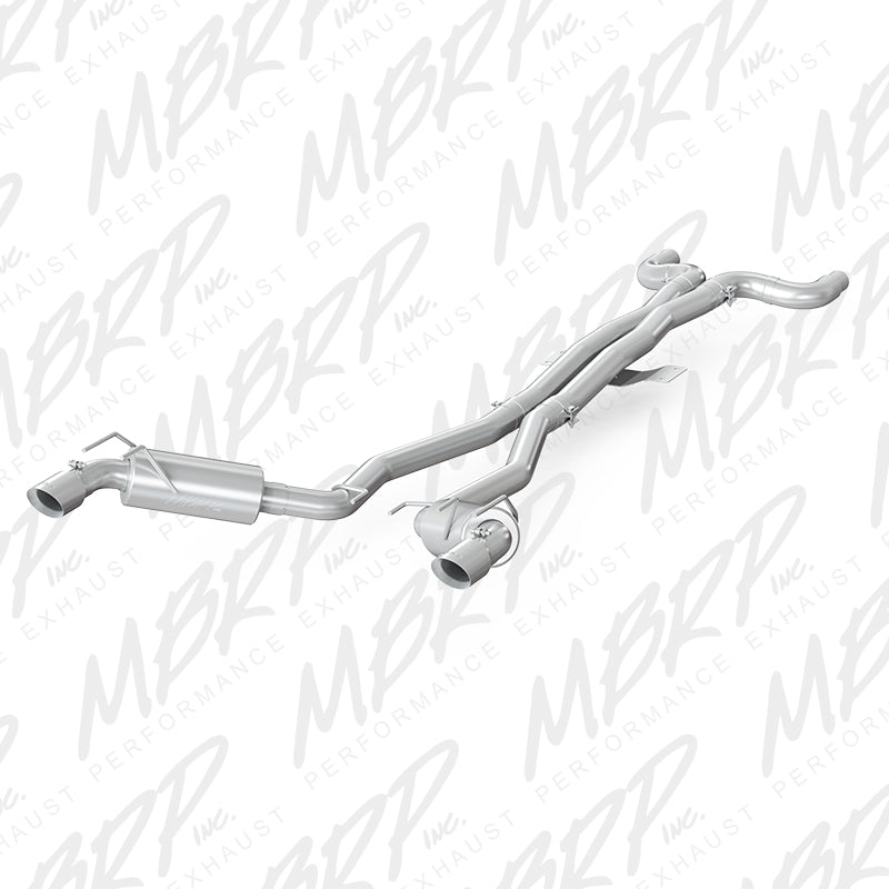 MBRP MBRP T304 Stainless Steel 3 Dual Cat Back with Round Tips S7018304 S7018304
