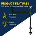 5/8"X30" DBL HEAD ANCHOR W/2-4" AUG