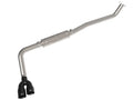Rebel Series 3 IN 304 Stainless Steel Middle-Side Exit Exhaust System Black Tips Toyota Hilux 15-26 L4-2.4/2.8L (td)