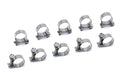 HPS Performance SAE #9 Stainless Steel Fuel Injection Hose Clamps 10pc Pack 5/16 - 25/64 (8mm - 10mm)