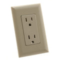 15 AMP DECOR RECEPTACLE WITH COVER IVORY