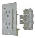 15 AMP DECOR RECEPTACLE WITH COVER WHITE