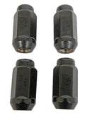 14MM X 1.50 DUPLEX ACORN BLACK CHROME LUG NUTS 4 BAGGED