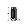 14MM X 1.50 DUPLEX ACORN BLACK CHROME LUG NUTS 4 BAGGED