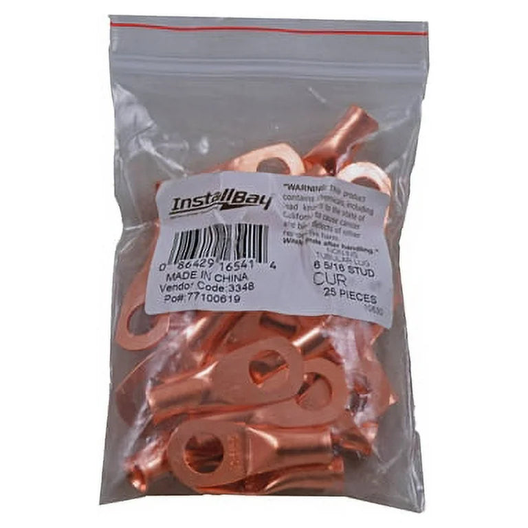 COPPER UNINSULATED RING TERMINAL 6 GAUGE 5/16 INCH