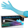 RX PRO BLUE NITRILE GLOVES 8.5 MIL EXT. CUFF 50CT/BOX XXLARGE
