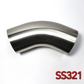 Stainless Bros 1.5in SS321 45 Deg Mandrel Bend Elbow - 1D Radius 16GA/.065in Wall (No Leg)