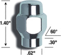 7/16IN ET/ULTRA CONICAL SEAT (WITHOUT WASHERS) CLAMSHELL