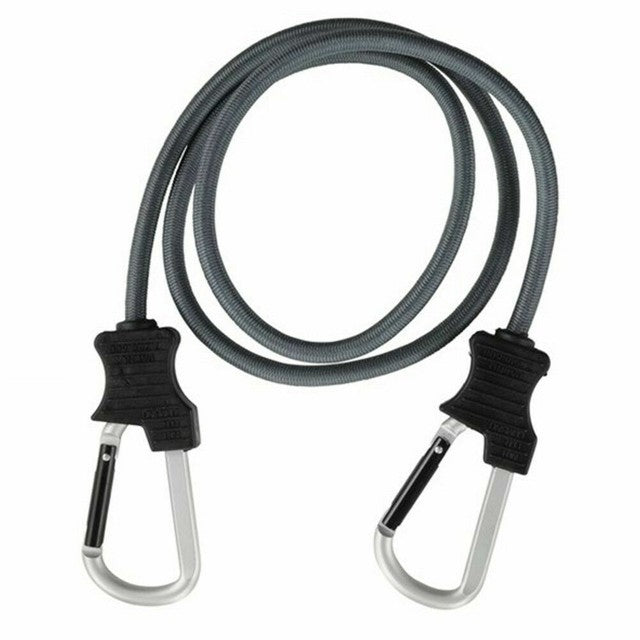 48IN BUNGEE CORD 3X SUPER DUTY GRAY CARABINER HOOK CLAMSHELL