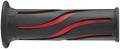 BikeMaster 7/8in Wave Grips - Black/Red