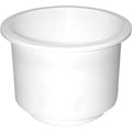 BLACK MOLDED CUP HOLDER WITH STAINLESS STEEL RIM PKGD.