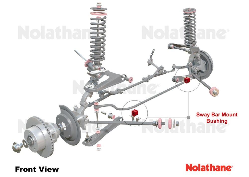 Sway bar - mount bushing 2 Bushings Grease
