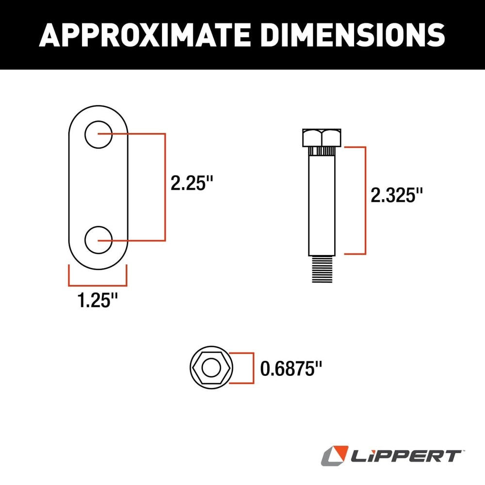 SINGLE AXLE AP KIT 31/8IN LINK