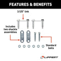 SINGLE AXLE AP KIT 31/8IN LINK