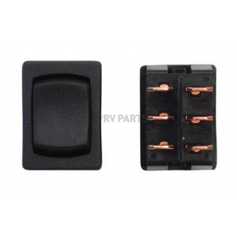 MINI ON/OFF/ON DPDT BLACK 1/CARD