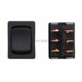 MINI ON/OFF/ON DPDT BLACK 1/CARD