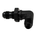 DeatschWerks 6AN Male Flare To 6AN Male Flare Bulkhead Adapter 90-Degree (Incl. Nut)
