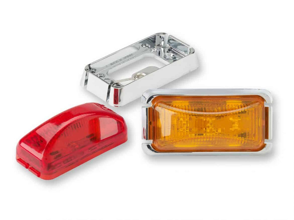 2.5IN X 1.25IN RECTANGULAR RED LED 2 LEDS