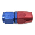 Russell Performance -10 AN Red/Blue Straight Full Flow Hose End