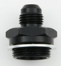 Fragola -6AN x 7/8-20 Male Adapter-Dual Feed - Black