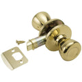 LOCKSET KNOB C2 PASSAGE BRASS