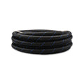 Vibrant -6 AN Two-Tone Black/Blue Nylon Braided Flex Hose (2 foot roll)