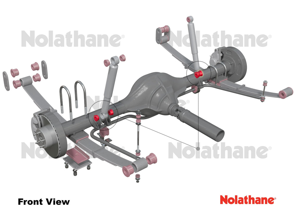 Strut rod - to chassis bushing 4 Bushings