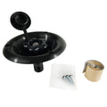 CITY WATER DISH W/PLASTIC CHECK VALVE BLACK