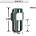 9/16INLEFT HAND DUPLEX MAG LUG NUTS 4 BAGGED