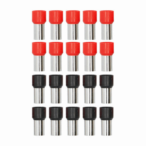 REFILL PACK RED/BLACK 0/1GA FERRULES 20 PC