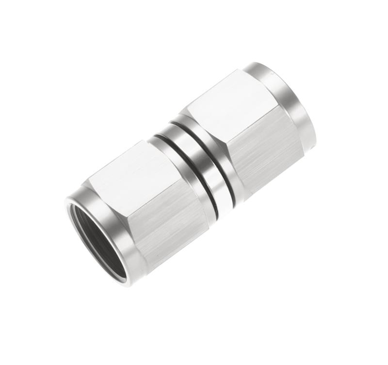 06 FEMALE TO FEMALE AN/JIC SWIVEL COUPLING CLEAR