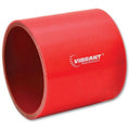 Vibrant 4 Ply Reinforced Silicone Straight Hose Coupling - 2.5in I.D. x 3in long (RED)