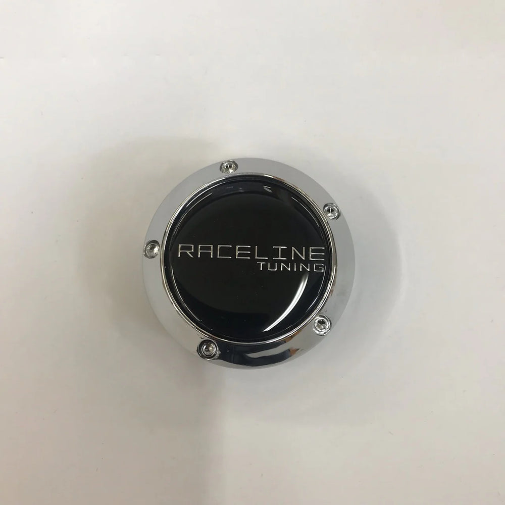 RACELINE 131 EVO CHROME CAP W BLACK DECAL