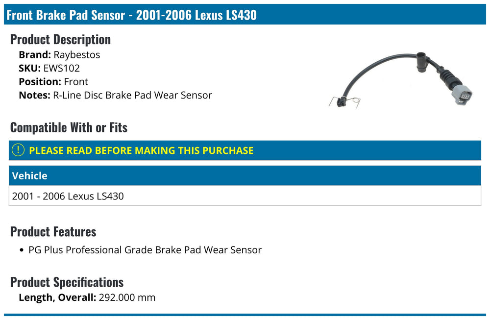 PAD ELECTRC WEAR SENSOR