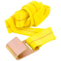 6.5FT X 2IN DOLLIE STRAP YELLOW FLAT HOOKS 2 LBS WLL (6000 LBS BREAK STRENGTH) CLAMSHELL