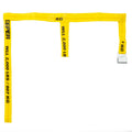 6.5FT X 2IN DOLLIE STRAP YELLOW FLAT HOOKS 2 LBS WLL (6000 LBS BREAK STRENGTH) CLAMSHELL