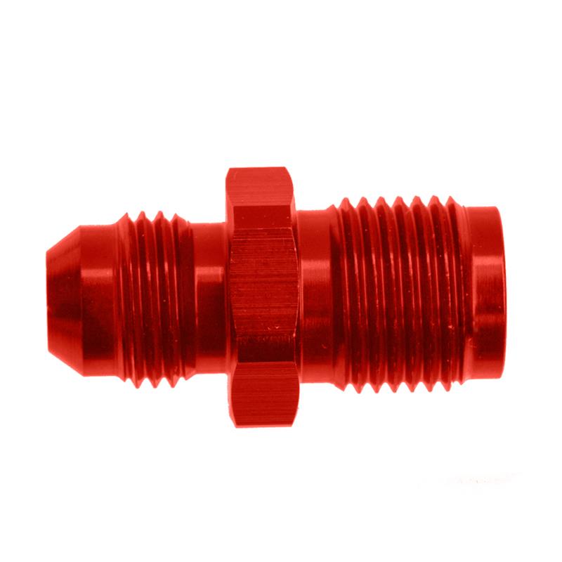 06 AN MALE TO 5/818 INVERTED FLARE PUMP/FUEL LINE ADAPTER RED