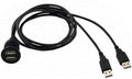 PANEL MOUNT DUAL USB CABLE WITH MULTI MOUNT ACCESSORIES 4FT ACCESSORIES