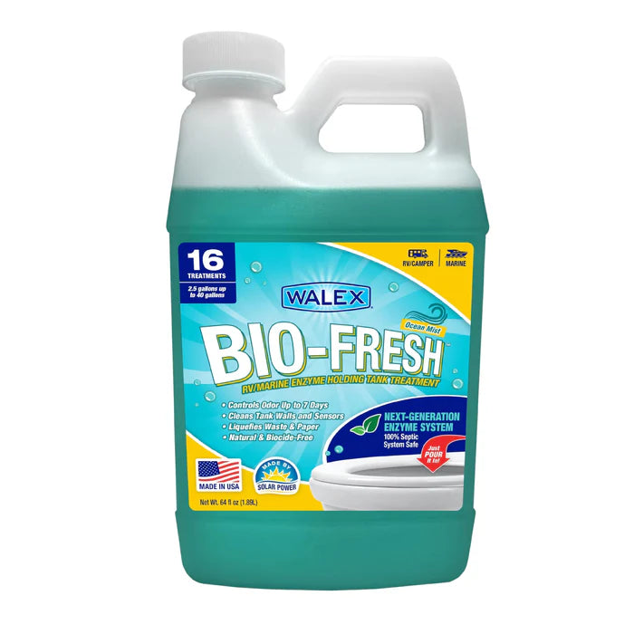 BIOFRESH ENZYME RV/MARINE LIQUID HOLDING TANK DEODORIZER/DIGESTER 64OZ OCEAN MIST