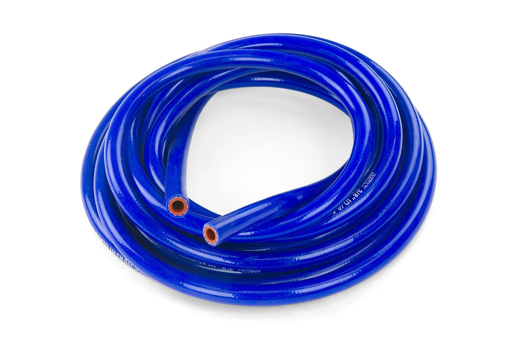 HPS Performance 1 ID blue high temp reinforced silicone heater hose Max Working Pressure 50 psi Max Temperature Rating: 350F Bend Radius: 4.5