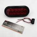 6 INCH RED OVAL STOP/TURN/TAIL LIGHT WITH 6 LEDS KITINCLUDES GROMMET AND PLUG