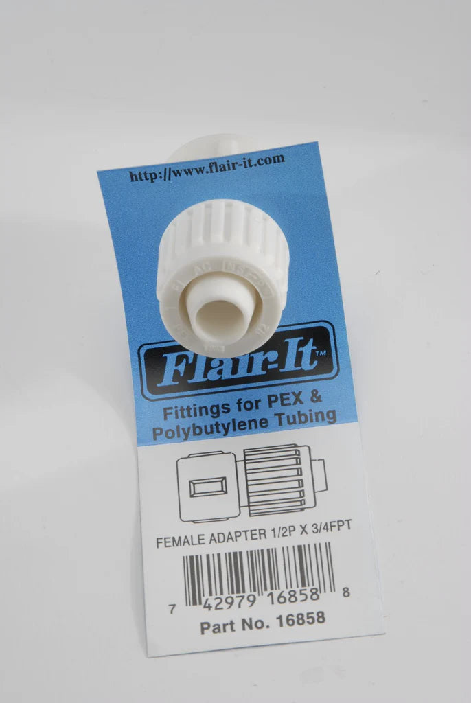 FLAIRIT FEMALE ADAPTER 1/2INP X 3/4IN FPT BARCODED