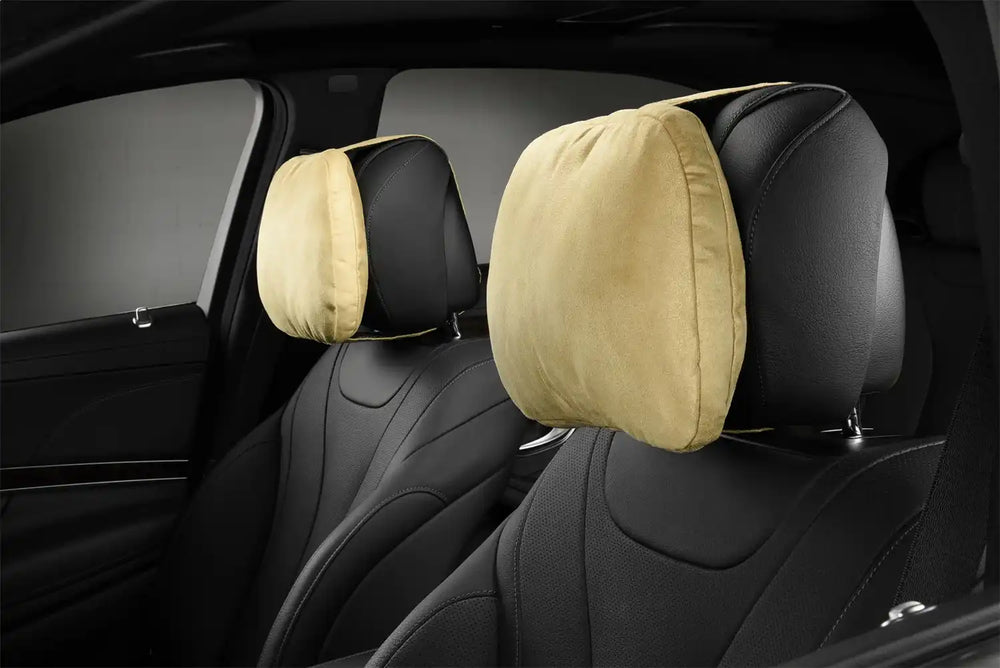 3D SUEDE HEADREST TAN 1PC