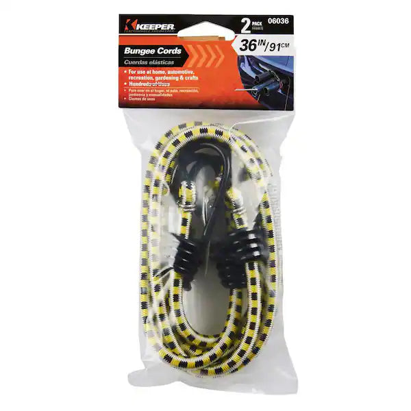 36IN BUNGEE CORD COATED HOOKS 2 PACK